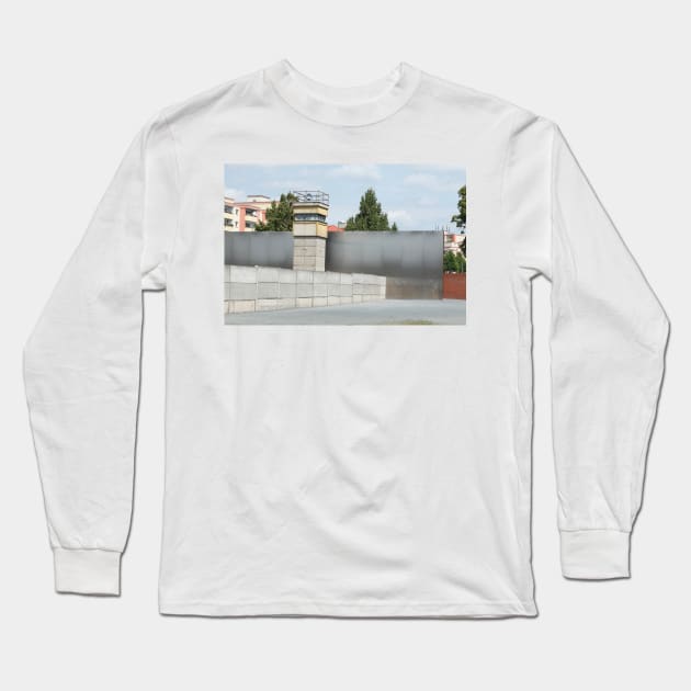 Former watchtower, Berlin Wall Memorial, Bernauer Strasse, Berlin Long Sleeve T-Shirt by Kruegerfoto